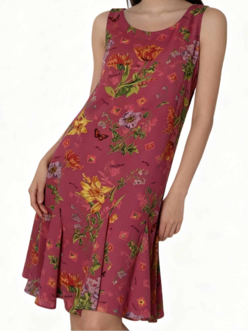 Vintage 90s Casual Corner Floral dress